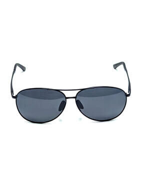 P0971 Classic Dark Gray UV Lens Black Aviator Men's Fashion Sunglasses 60-10-136